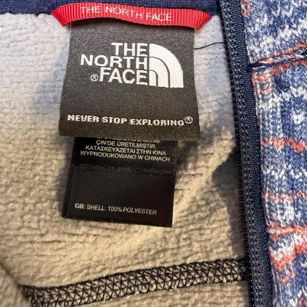 The North Face Gordon Lyons 1/4 Zip‎ Men’s M Fair Isle Cosmic Blue EUC